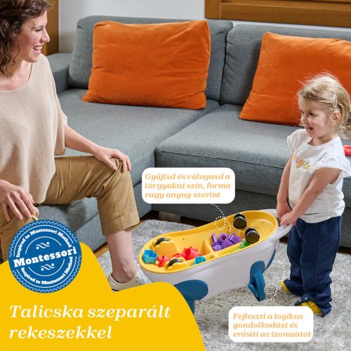 Panda 3in1 Ride-on bébitaxi és talicska Montessori módszer