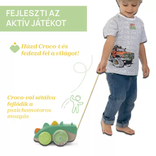 Croco Pull Along ECO+ Húzható Krokodil járást ösztönző játék