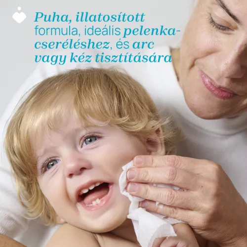Törlőkendő illatos lótuszvizes 72 db érzékeny bőrre keményfedeles