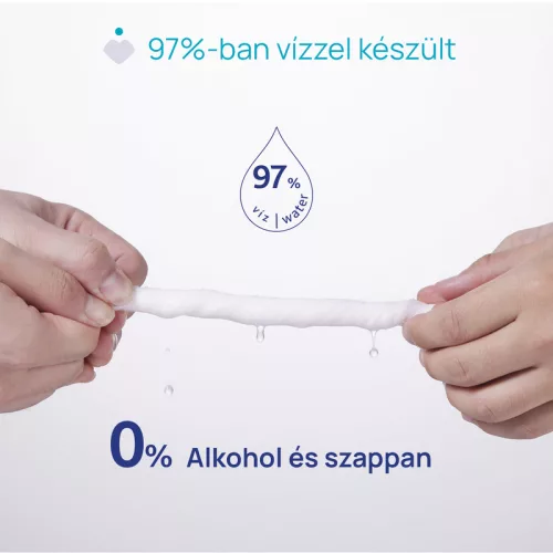 Törlőkendő Biológiailag lebomló 60 db illatmentes műanyagmentes