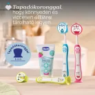 Fogkefe 3-6 év tejfogakhoz, tapadókorongos védőkupakkal