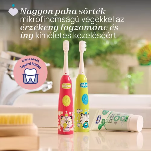 Elemes fogkefe rezgőfejjel 3év+ Panda 2 db cserefejjel