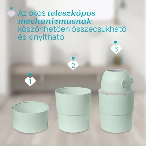 Teleszkópikus pelenkatároló konténer ÚJ a
