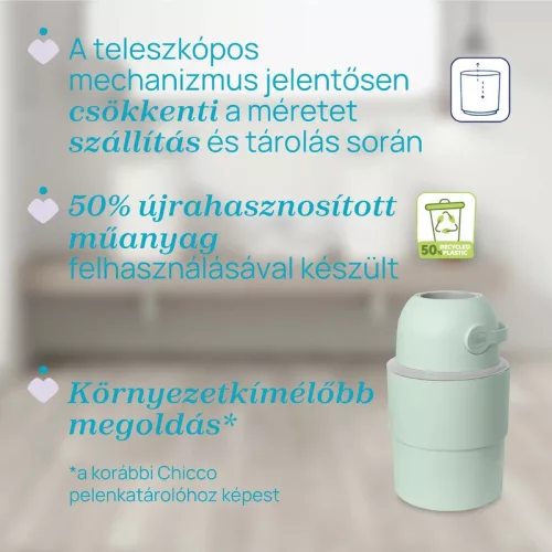 Teleszkópikus pelenkatároló konténer ÚJ a