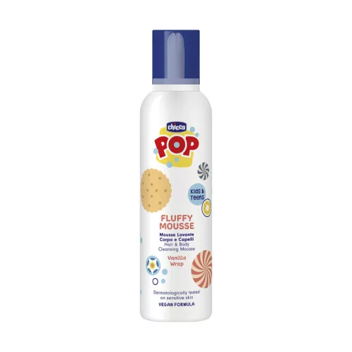 POP Habsampon és Fürdőhab Spray 200 ML vaníliás keksz illatú gyerekek és tinik részére