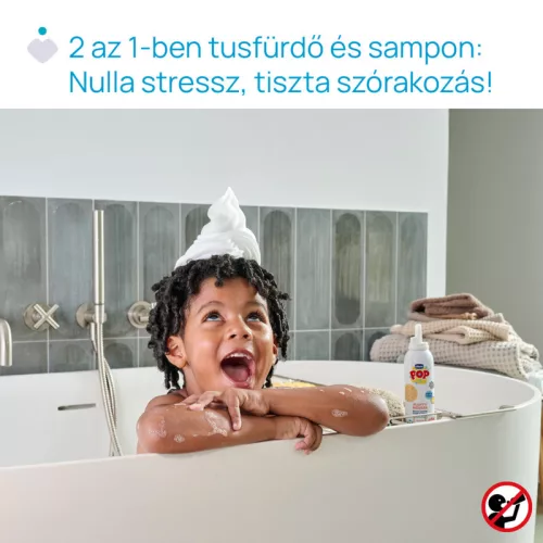 POP Habsampon és Fürdőhab Spray 200 ML vaníliás keksz illatú gyerekek és tinik részére