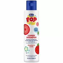   POP sampon és balzsam 250 ml epres gumicukor illatú gyerekek és tinik részére