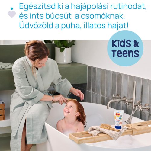 POP Hajkondicionáló Kifésülő balzsam 150 ml vaníliás keksz illatú gyerekek és tinik részére