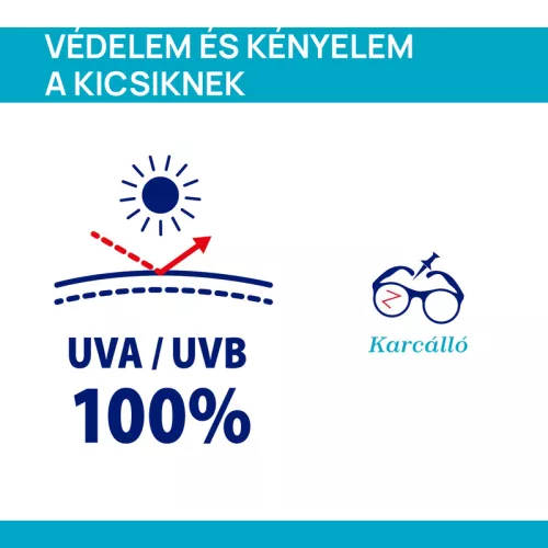 Napszemüveg 24m+ polarizált tükörlencsével 2026 UVA-UVB magas védelem