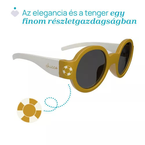 Chicco napszemüveg 0m+Beige füstös lencsékkel 2026 a