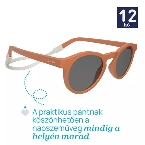 Napszemüveg 12m+ szilikonpánttal és tükörlencsével 2026 UVA-UVB magas védelem