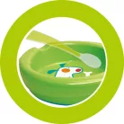 Easy Feeding csúszásmentes tányér kék