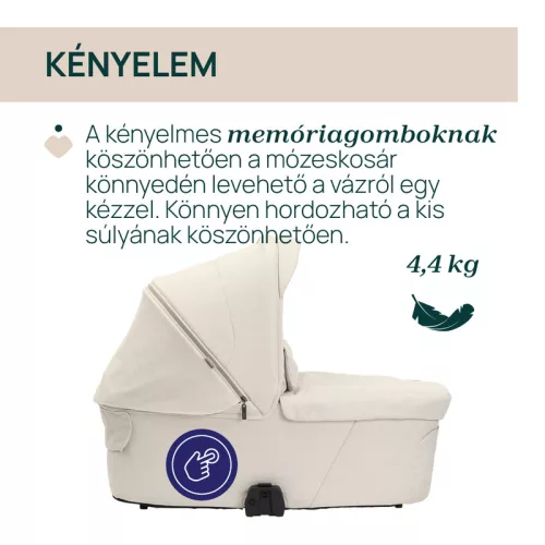 Flexi mózeskosár - csak szettben kapható a Bellagio babakocsihoz Kory Plus hordozóval