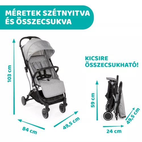 TROLLEYme babakocsi automata zárral 0-15 kg, 0-3 év