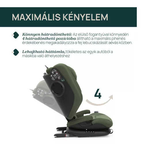 FOLD & GO S autósülés 100-150 cm 3,5 - 12 év
