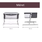 Next2me Twins iker babaágy felnőttágy mellé is rögzíthető, 0-6 hó