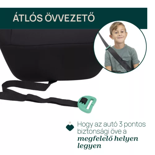 Quasar i-Size ülésmagasító 126-150 cm isofix nélküli autóba