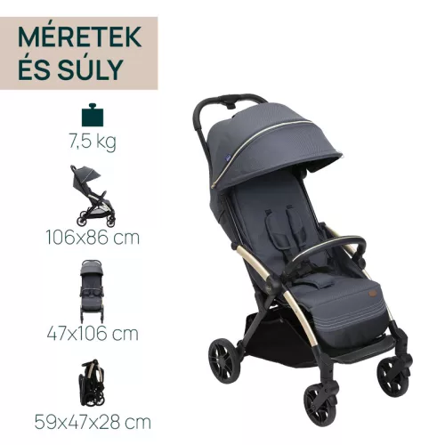 Goody XPlus babakocsi 22 kg-ig automata, egykezes összecsukással