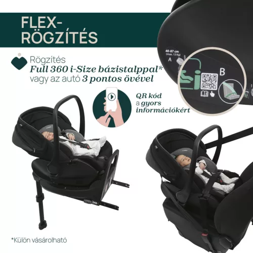 FIRST SEAT I-SIZE hordozó 40-87 cm a Bellagio Trio system része