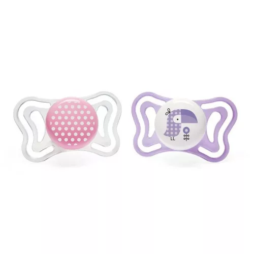 Physio Forma® Light szilikon cumi 2 db, 2-6 hó sterilizálható tok