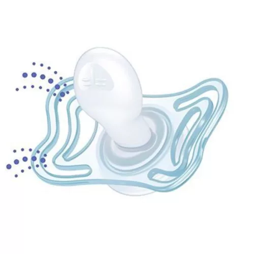 Physio Forma® Light szilikon cumi 2 db, 2-6 hó sterilizálható tok