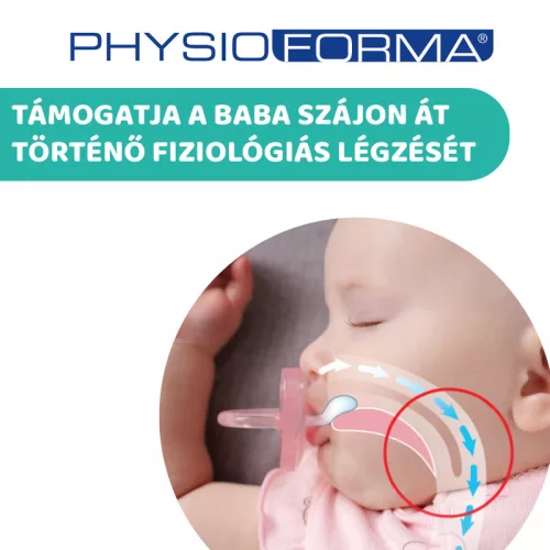 Physio Forma® Comfort 6-16 hó szilikon cumi, 1 db sterilizálható tokban