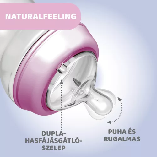 NaturalFeeling 330 ml cumisüveg gyors folyású cumi