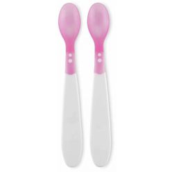 Baby Care hőrzékeny etető kanál 2db- pink