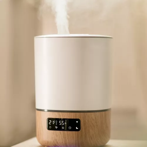 Párásító WiFi kapcsolattal 24 órás működés, Illóolaj diffúzor, Modern minimál dizájn